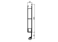 Sistem HERCULES 32 profil inferior de 200mm cu punct de rotaţie