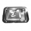 Recessed side door lock - inox with key