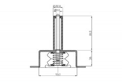 Internal opener for recessed lock PUSH