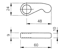Крюк анодир.48x60x10