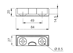 Righthand/lefthand keeper 84x27x20