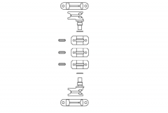 Stangeverschluss Kit d=22 inox BIG6