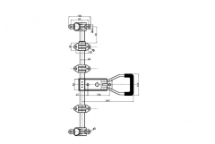 Haken zu Stangeverschluss Kit d=22 inox BIG6