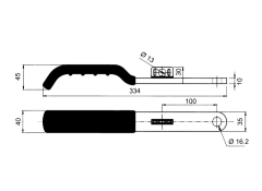 Handhebel zu Stangeverschluss d=22, PVC