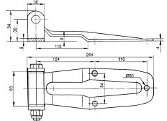 Articulatie usa furgon 264mm