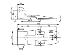 Articulatie usa furgon 192 mm