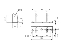 Trestle for hinge keeper 