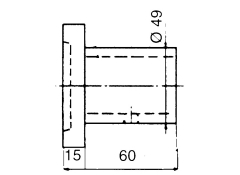 Prednji kraj cevi od aluminijuma d=60  