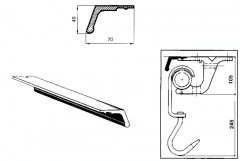 Profil aluminiu pt carlig carne