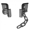 Rail fixing ears hook with stopping chain