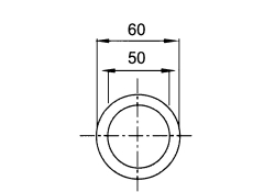 Alumínium húsos cső L=6000mm