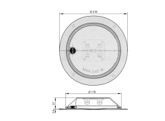 Upuštena plafonska lampa 12 V, d=178