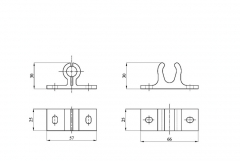 Türhalter PVC/ Paar