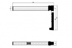 Türhalter l=516 Aluminium