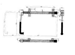 Ajtó kitámasztó I=477mm, kar 276mm