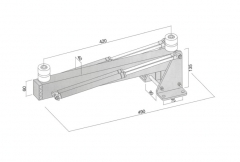 Dividing wall with gas spring