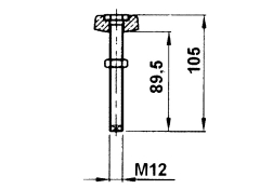 Kolíkový vodiaci čap pre deliacu stenu