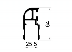 Randleisteprofil 25 mm hinter bogig