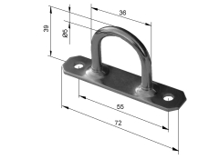 Bridă prelată rotundă l=25, a=43