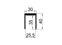 Profil de închidere 25mm