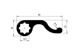 Alu profile for curtain expander