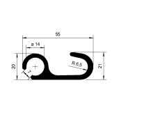 Alu hook profile for curtain expander