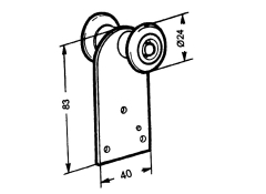 Rolă simplă d24, 30x66