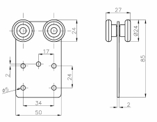 Double roll   d42mm