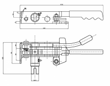 Napínací mechanizmus - račňa