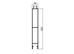 TR 3 system 200 mm zwischen voll