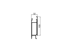 Sistem HERCULES 32 profil intermediar plin de 100mm