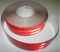 Specular strip for boxes, red, 50mm/m