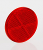 Red reflector  mounted with adhesive tapeD=60mm