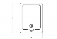 filler flap 245x190 with lock