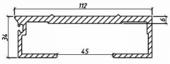 Alu Profil 6/112mm Geriffelt