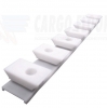 Plastic bearing block white, 7-112, height 32mm