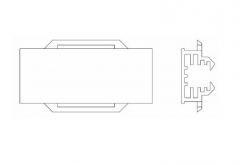 Plastični klizač beli 25x25mm 