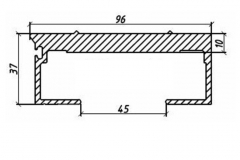 Alu Profil 10/97mm Geriffelt