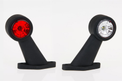Lampă gabarit cu LED 45˚mic stânga, arc, alb-roşu