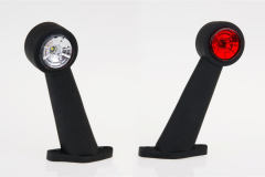Koncová obrysová LED lampa 45°, veľká ľavá, červená-biela