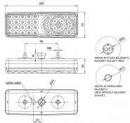 Rücklampe 200x70 LED 3 funkt.