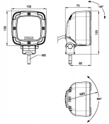 Lampă de lucru cu cablu ,LED,12-50V