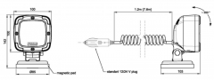 Universal LED working lamp with cable.