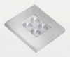 Beltéri lámpa 4 LED 76x76x26mm ezüst