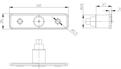 Фонарь габаритный 118x60 (LED), желтый