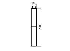 Sistem TR 3 200mm profil inferior de 200mm fară barbă