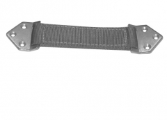 Nylon door brace, staples in zinc-plated steel.