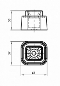 piesa fixat usa i=67 , cauciuc 