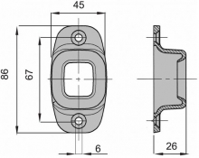 Door sneck housing i=67