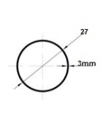 Cev d=27 inox 3 metara 3mm